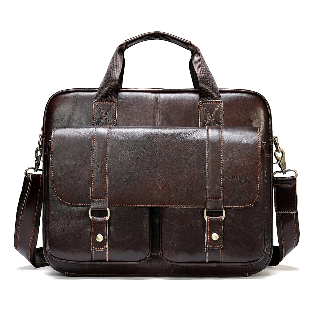 

Marrant 7804 men vintage multi-function genuine leather document bag fashion man leather laptop briefcase