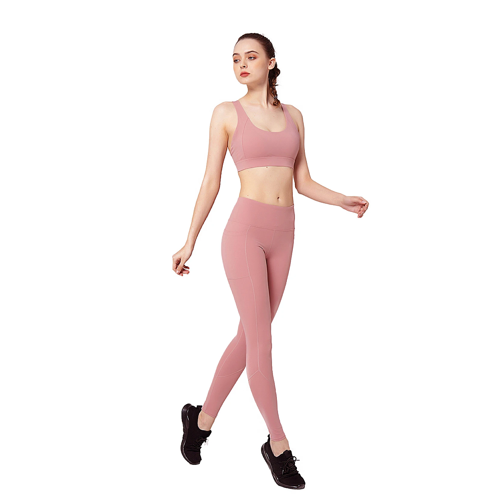 

2021 Sports Bra And Scrunch Butt Leggings Yoga Sets Fitness Women Wear, Customized colors