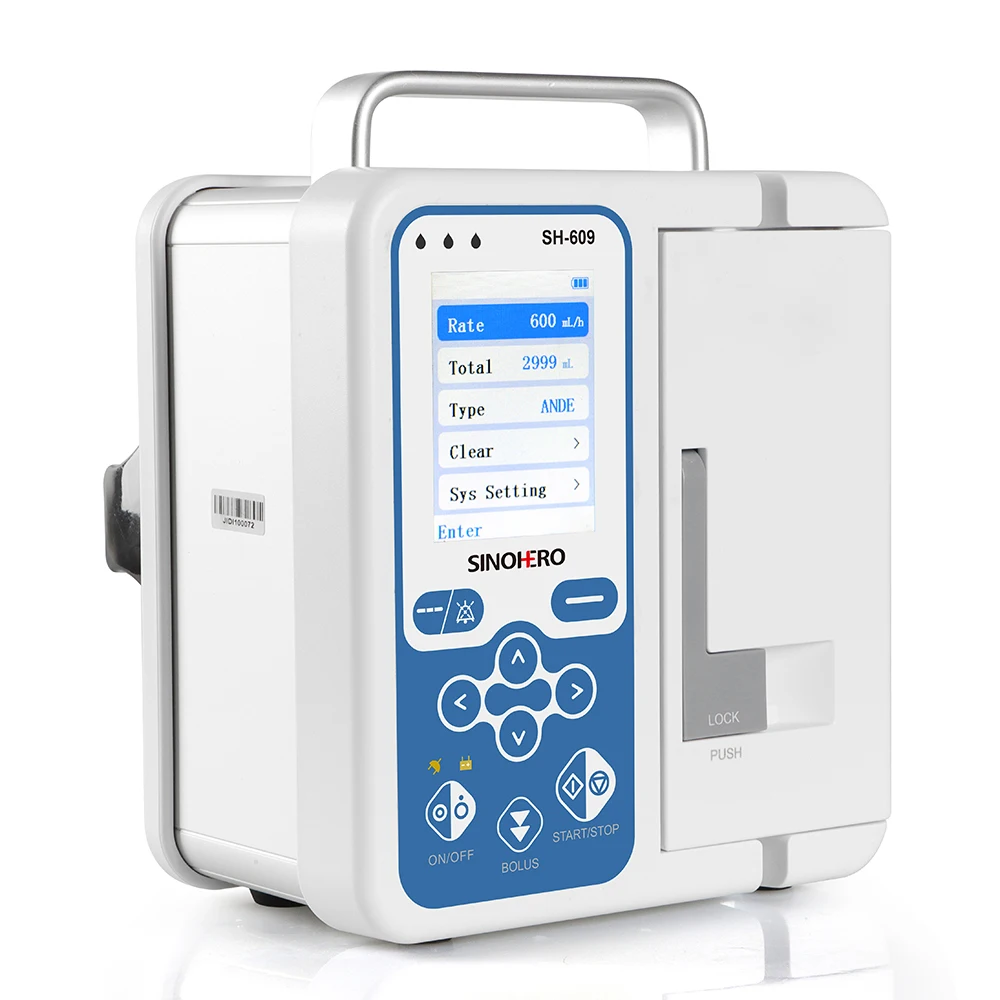 

SINOHERO SH-609 Medical Equipments Portable ICU Automatic Electronic IV Infusion Pump for Hospital ICU CCU with CE certificate