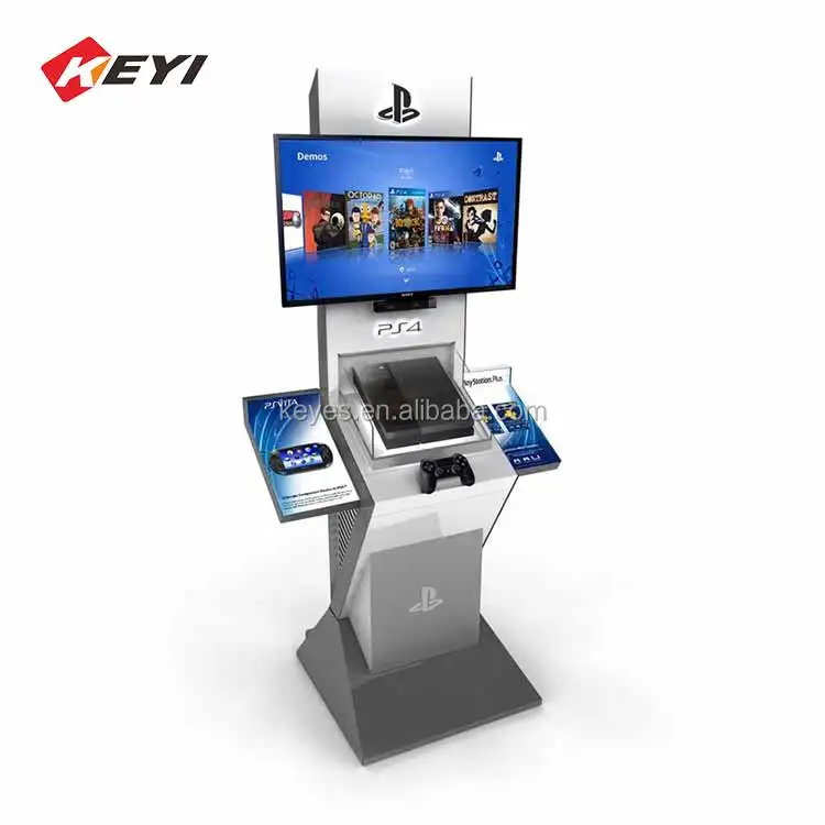 Factory Custom Free Standing Metal Video Game Kiosk Display Shelf