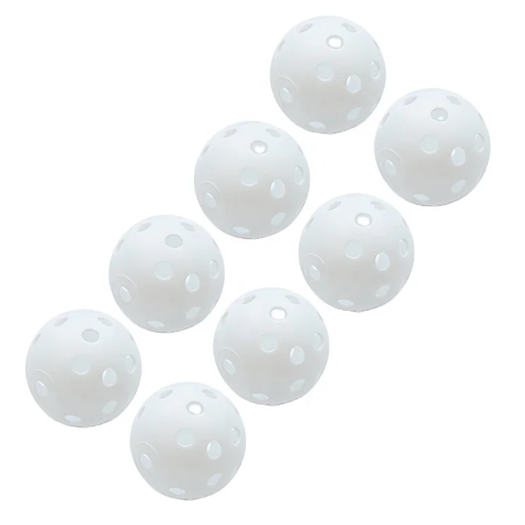 

Top Quality Golf Plastic Practice Balls Air Flow Ball Golf Swing Trainer Aid, White