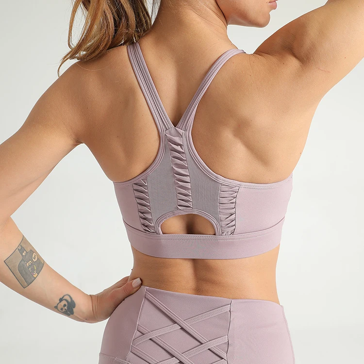 

Women Ultimate Comfort Cross Straps Padded Wirefree Marathon Bra