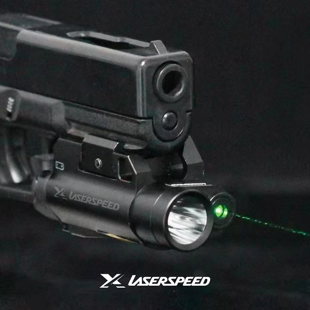 

Laserspeed Tactical Light Laser Combo 100 Lumens Led Flashlight Strobe Self Defense Weapons Green Laser 5mw Bright Laser Sight