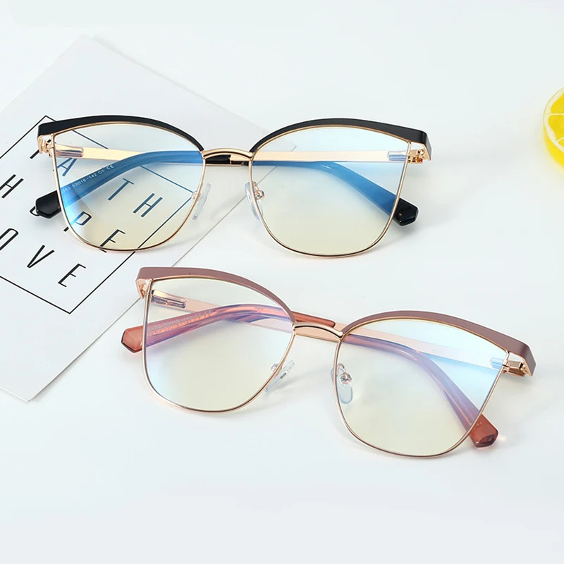 

Glass Frames Optical Eyewear Anti Blue Light Blocking Glasses 2020 Metal, 6 colors