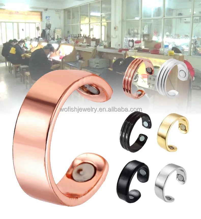

Lymphatic Drainage Therapeutic Magnetic Ring Blood Sugar Control Copper Magnet Rings Opening Adjustable Therapeutic Magnetic