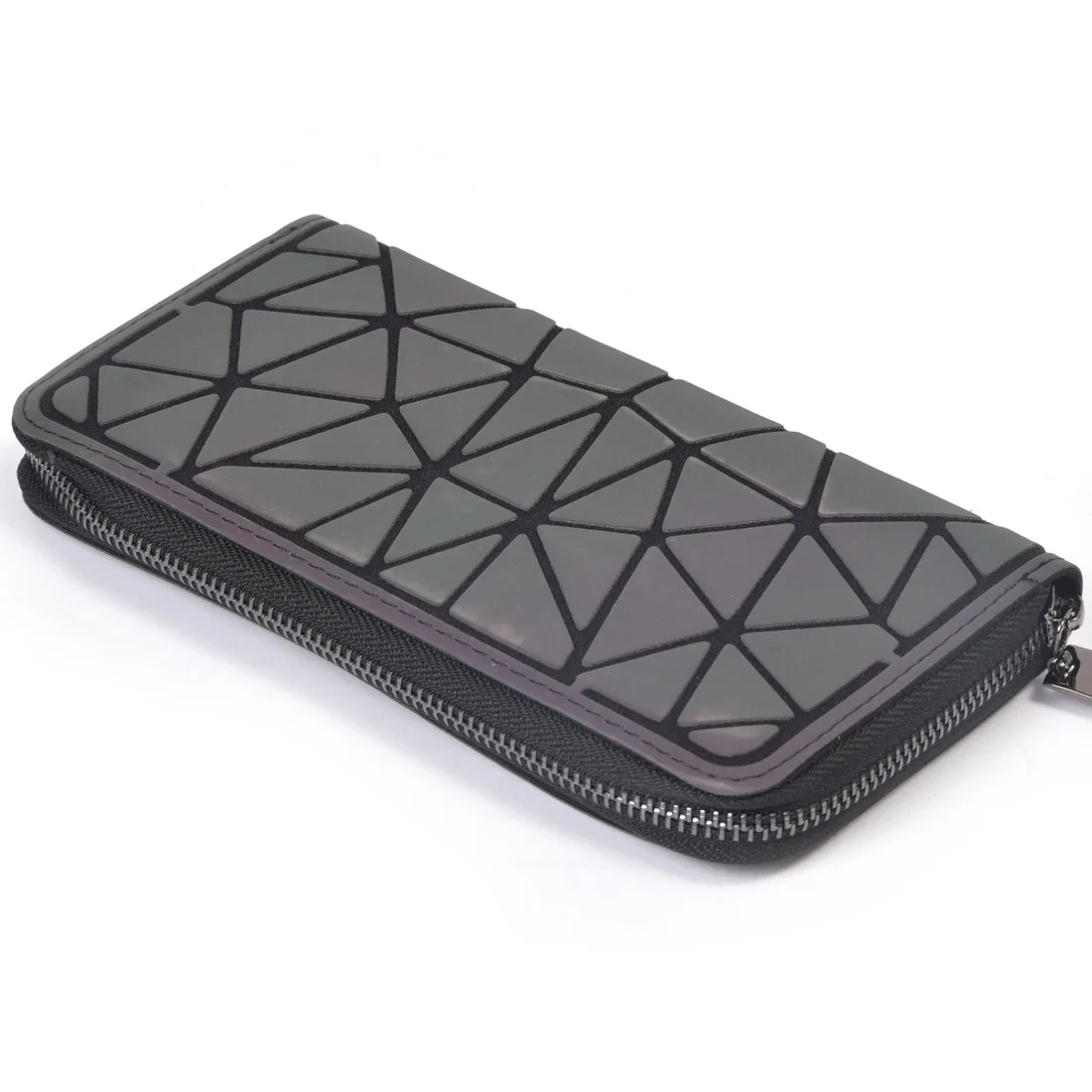 

New Arrival Geometric Luminous Luxury PU Leather Wallets Purses Bag For Men And Ladies, As pictures