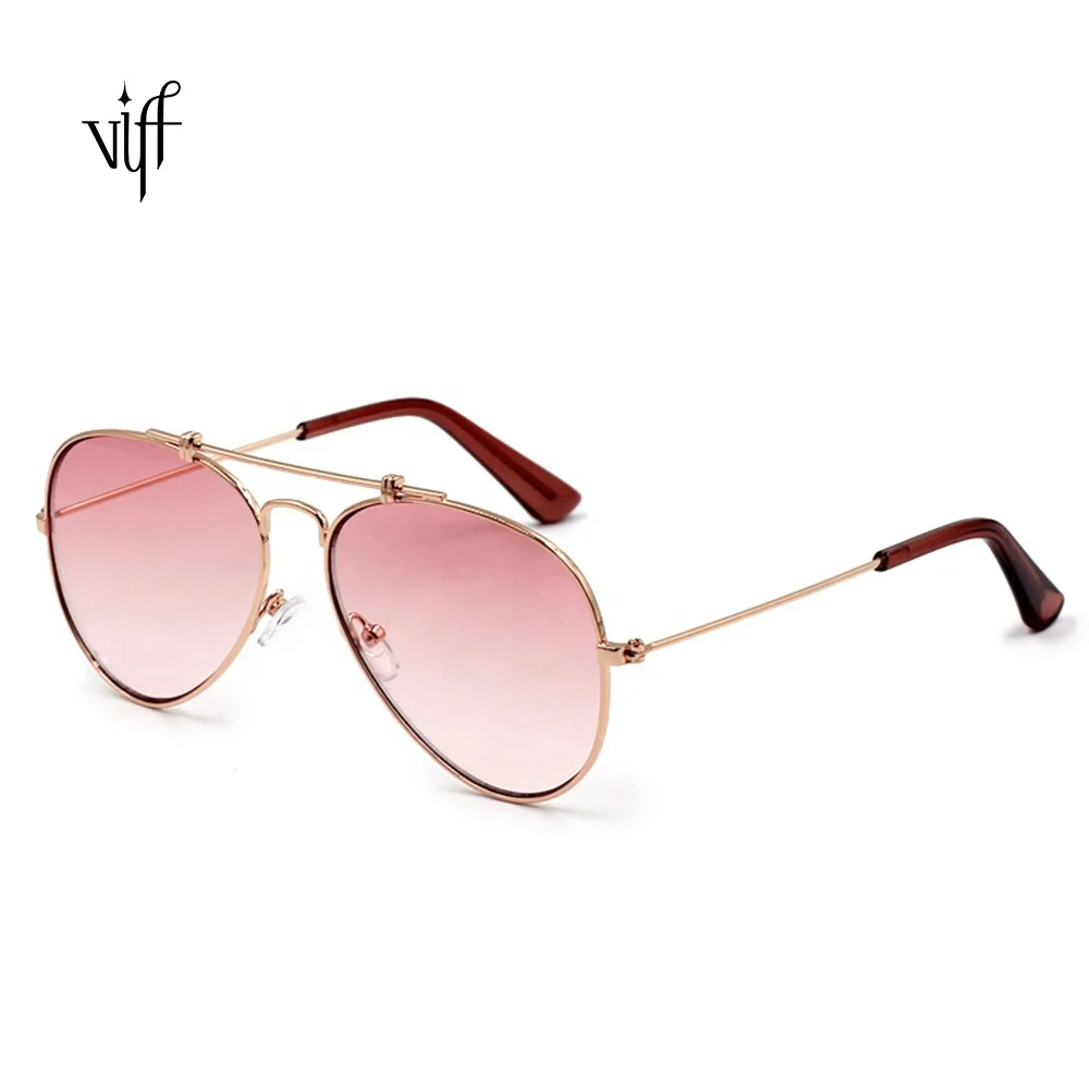 

VIFF women Sunglasses HM19308 Unique Retro Design Pink Lens Aviation Pilot Sunglasses 2021