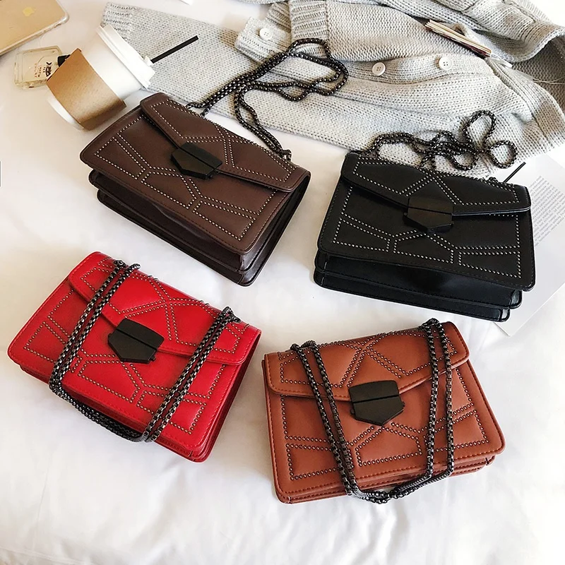 

Fashion Sling Ladies Purses And Handbags Luxury Shoulder Small Crossbody Chain Women Hand Bags, Brown,red,coffee,black