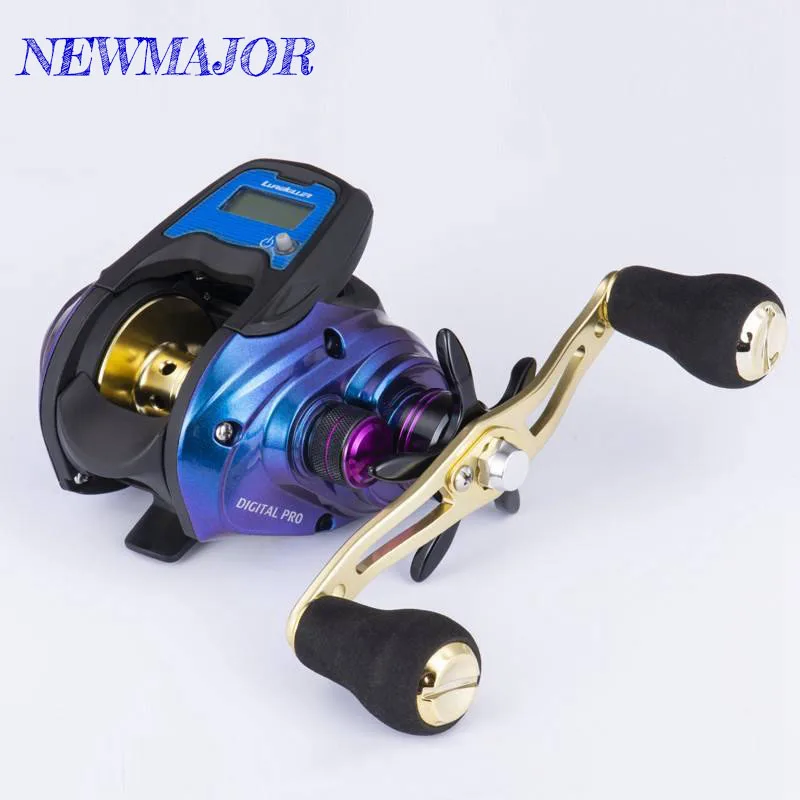 

Lurekiller Low Profile Baitcasting Reel with Digital Display Electronic Fishing Reel with 9kg Drag Power and Line Counter