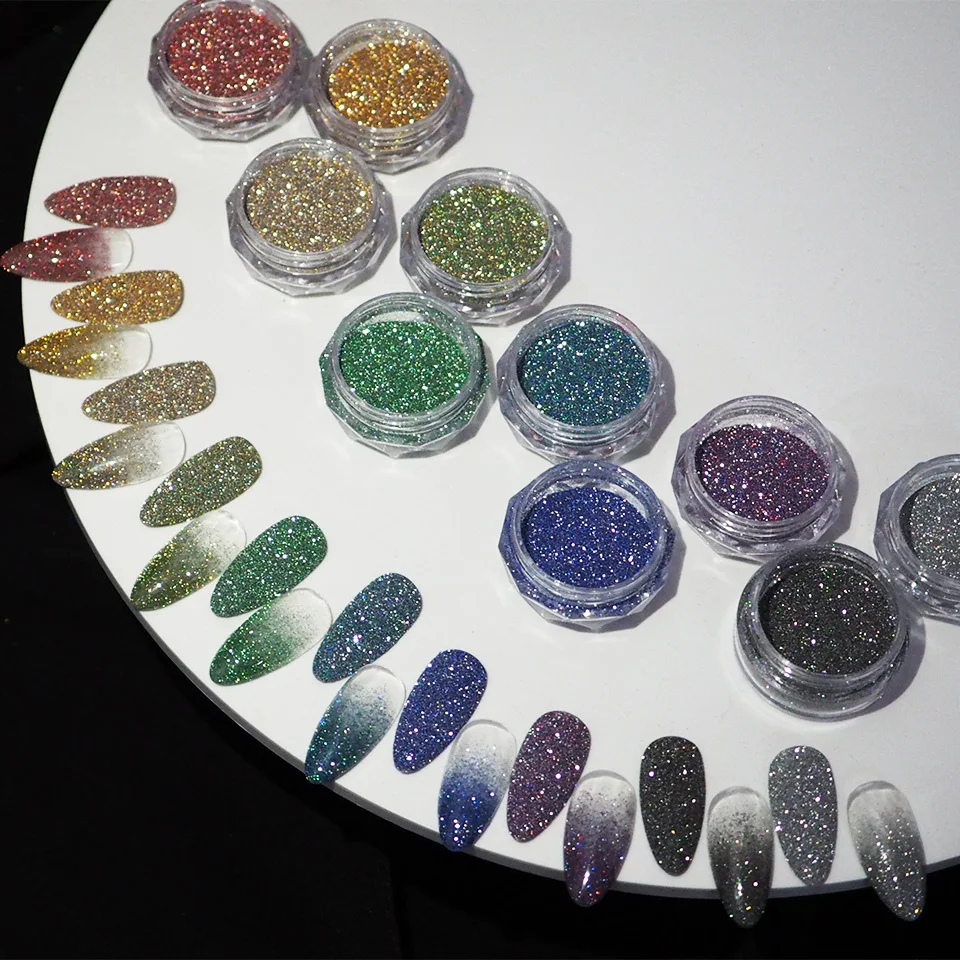 

Colorful nail art jewelry sequins effect glitter diamond powder