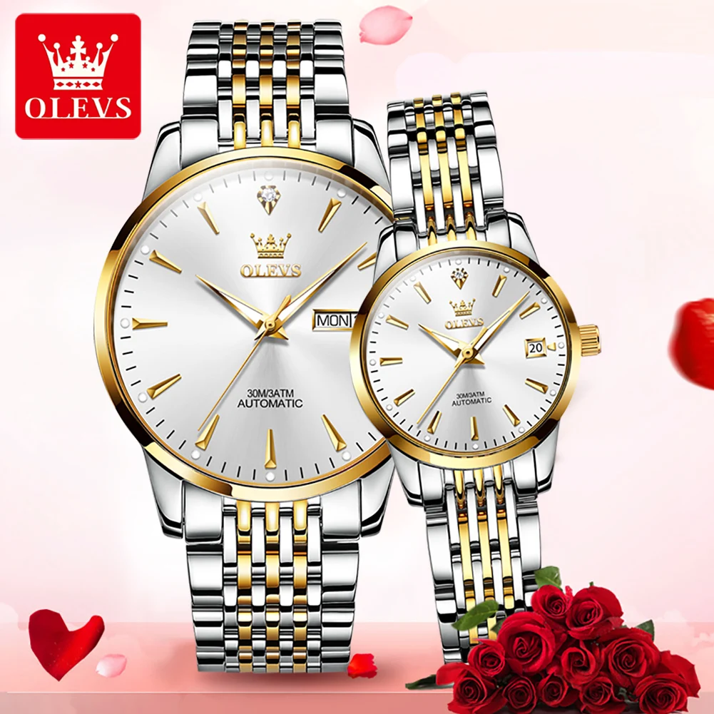 

OLEVS 6635 Hot sales custom logo oem man wrist watch luxury watch Waterproof Luminous classics Automatic calendar couple watch