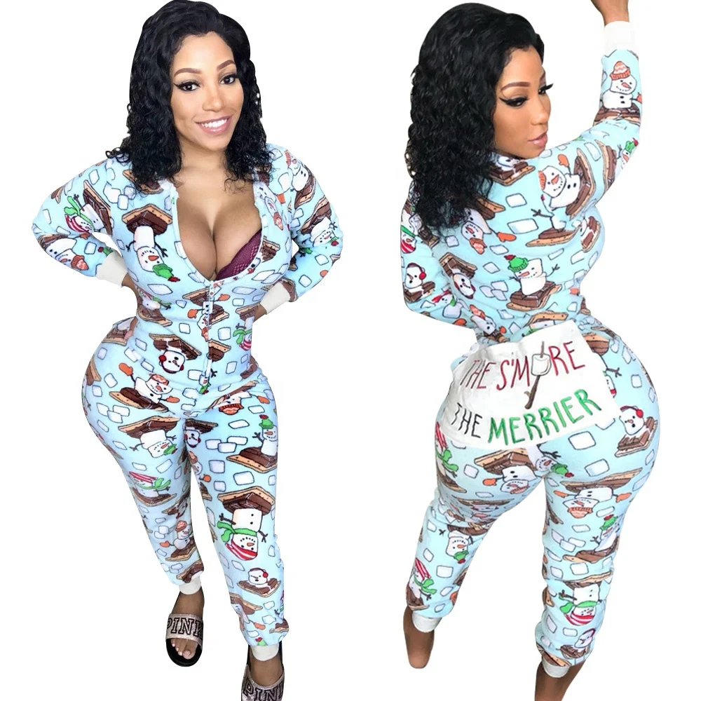 

Ladies Christmas Nightwear Winter Onesie Sleepwear