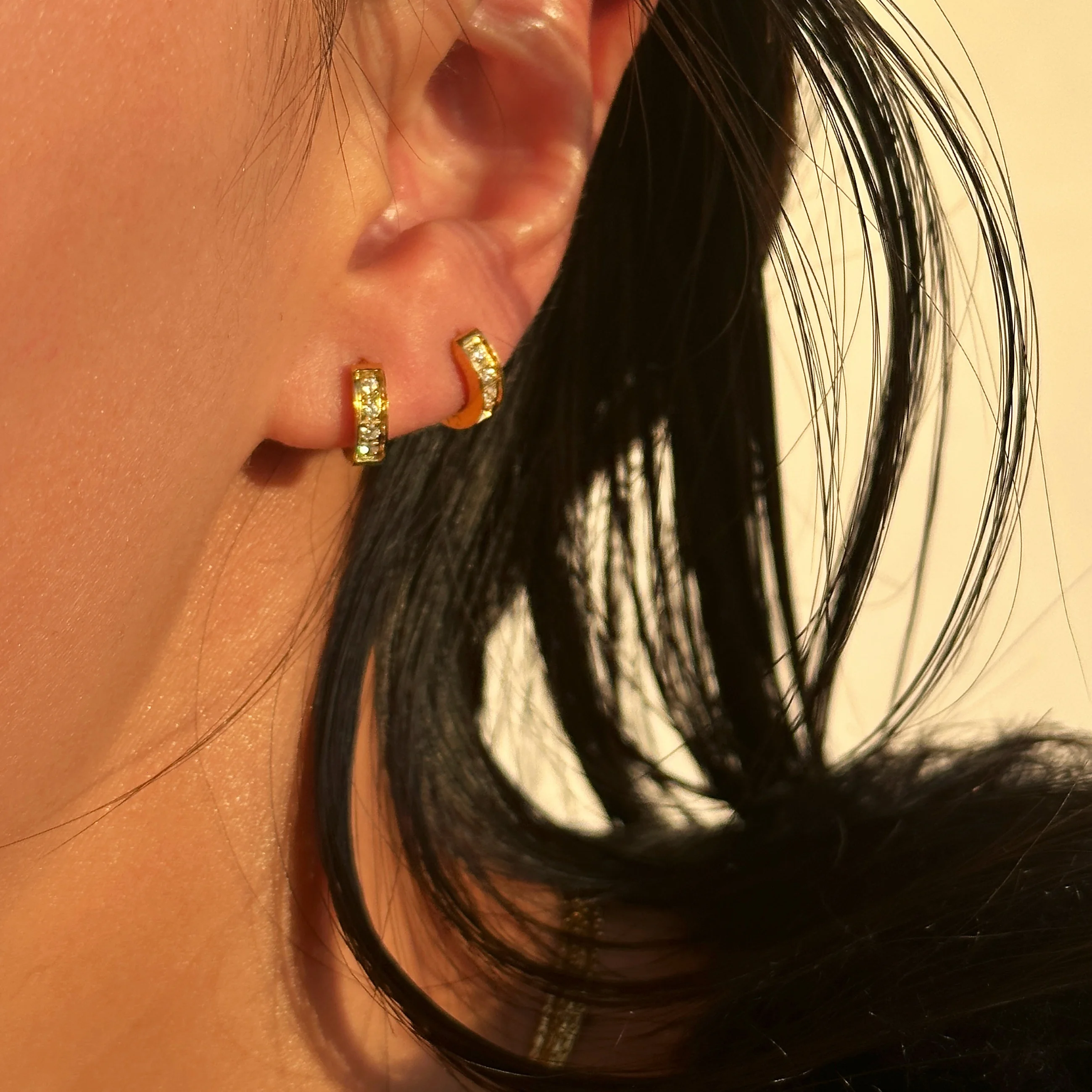

2024 Dazan New 18k Gold Plated Hypoallergenic Stainless Steel The Minimalist Banquet Korean White 5a Zircon Earrings For Women