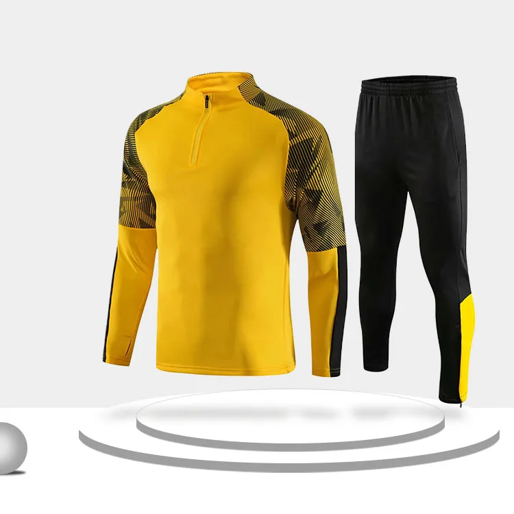 

New football uniforms kits men soccer training jersey sets sports long sleeve jacket soccer tracksuit