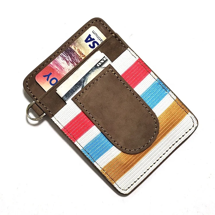 

Genuine Leather Card Holder Wallet Minimalist Slim RFID Blocking Elastic Wallet Card Holder For Men Women, Yellow/gray