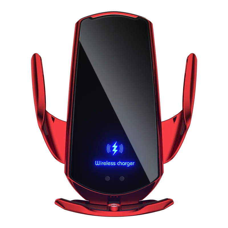 

2021 Factory Price Amazon Car Qi Wireless Phone Charger Smart Phone Holder, 5 color