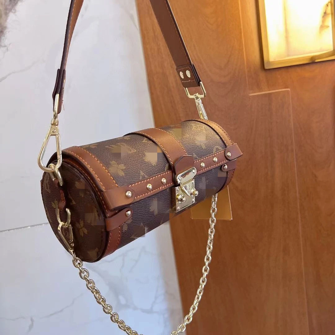 

New Sling Tote Bags Mini Women Luxury Purses Bags Crossbody Cylinder Handbags 2022, As shown