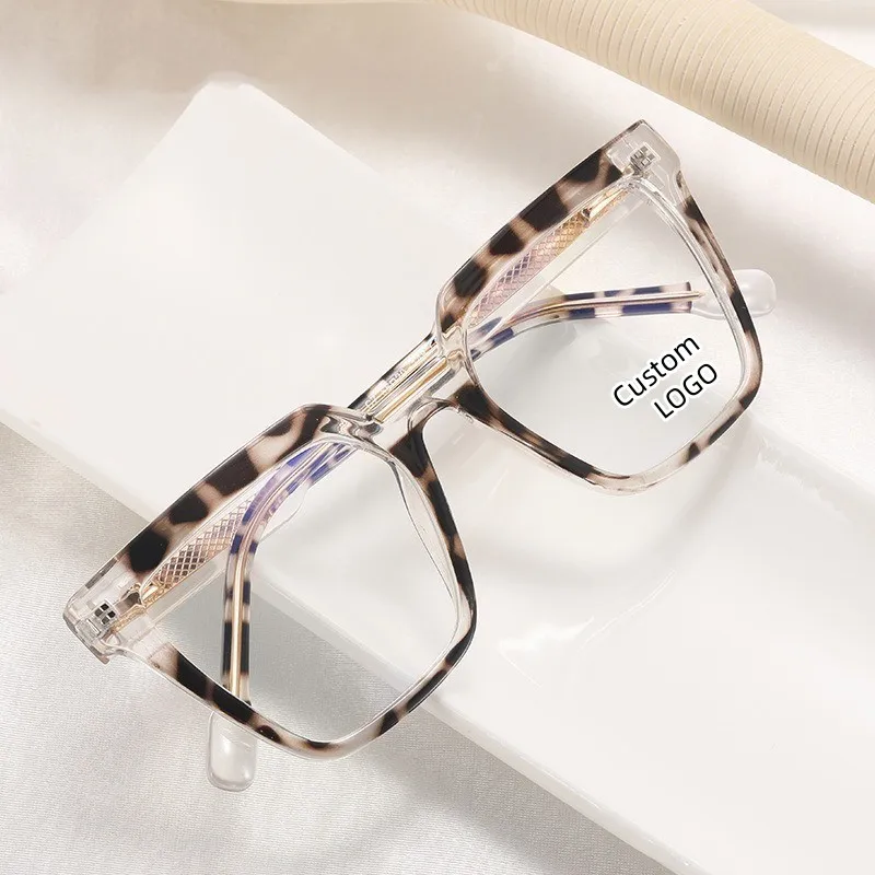 

Designer Vintage Luxury Reading Glasses Square Optical Eyewear TR90+CP Square Anti Blue Light Glasses Eyewear