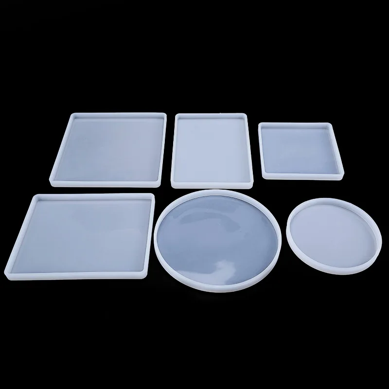 

Crystal glue DIY clay pressing board pendulum table silica gel mold cloud heart shaped oval long square mold, White
