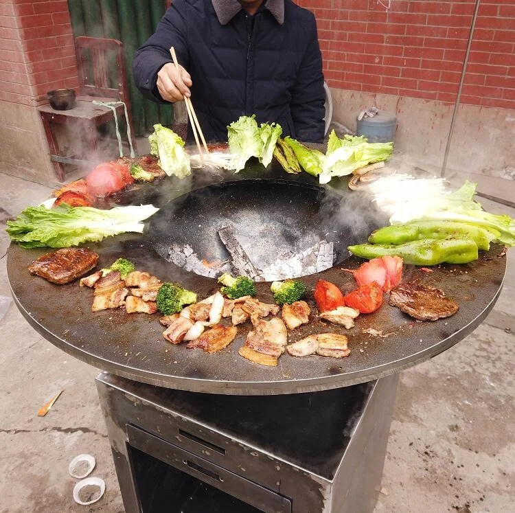 

Cheap OEM Outdoor Steel Fire pit with Table BBQ Grill, Rusty red or coated