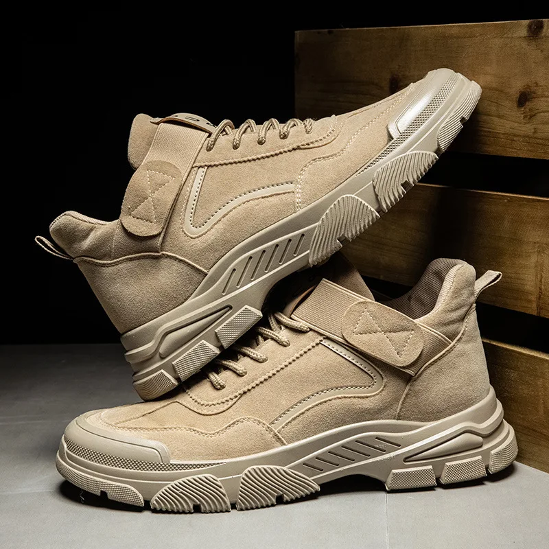 

Birtish Men Fashoin Boot High Top Leather Men Sneaker Combat Shoes Army Boots