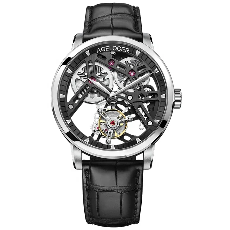 

Trendy Luxury Automatic Mechanical Watches Men Skeleton Tourbillon Watch