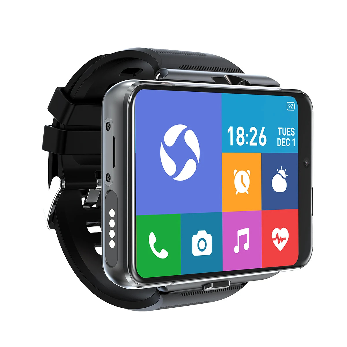 

2.88 Inch Touch Screen GPS Sports Watch Dual Camera Gaming Watches Android 9.0 Wifi 4g Smartwatch, Black