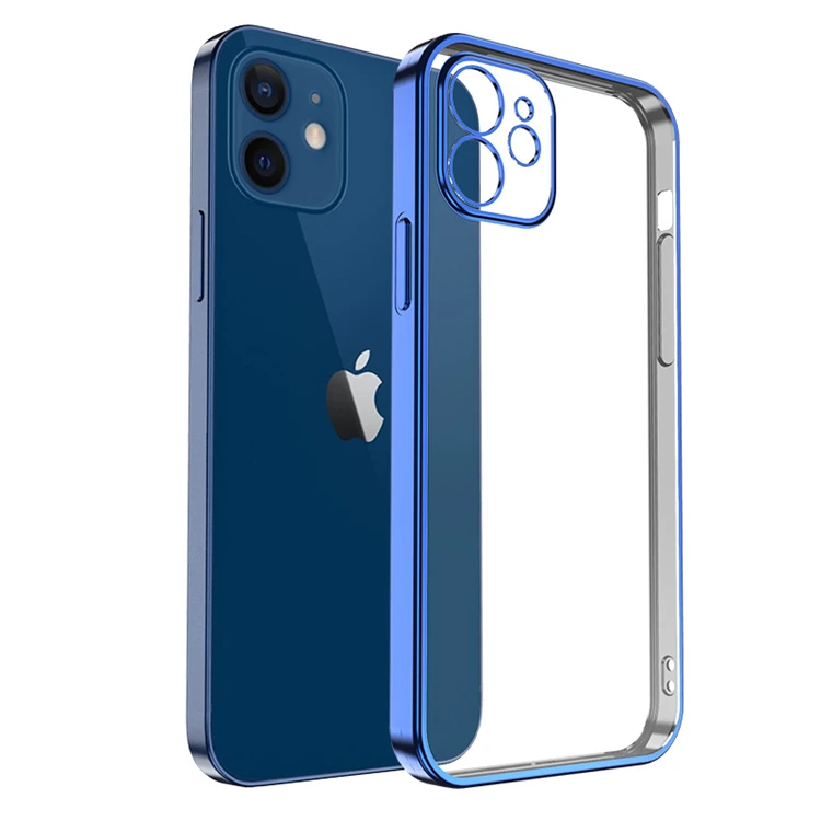 

Luxury Classic Straight Edge Plating Phone Case For iPhone 12 11 Pro Max XS Max X XR 7 8 Plus SE 2020 Soft Clear Cases Cover, Black, blue, mint green, dark green, gold, red, purple, silver