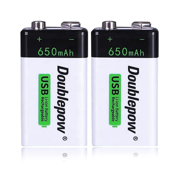 

Wide Utility OEM li-ion 9 volt 650mAh USB 9v Rechargeable Lithium Battery for Multimeter Smoke detectors