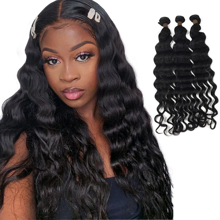 

Hair Vendors Virgin Indian Deep Wave Cuticle Aligned Raw Hair Bundles