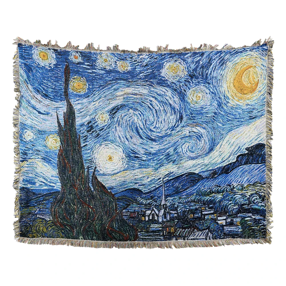 Custom Jacquard Woven Bedding Bohemian Tapestry Throw Blanket for Room Decoration Wholesale Options Available