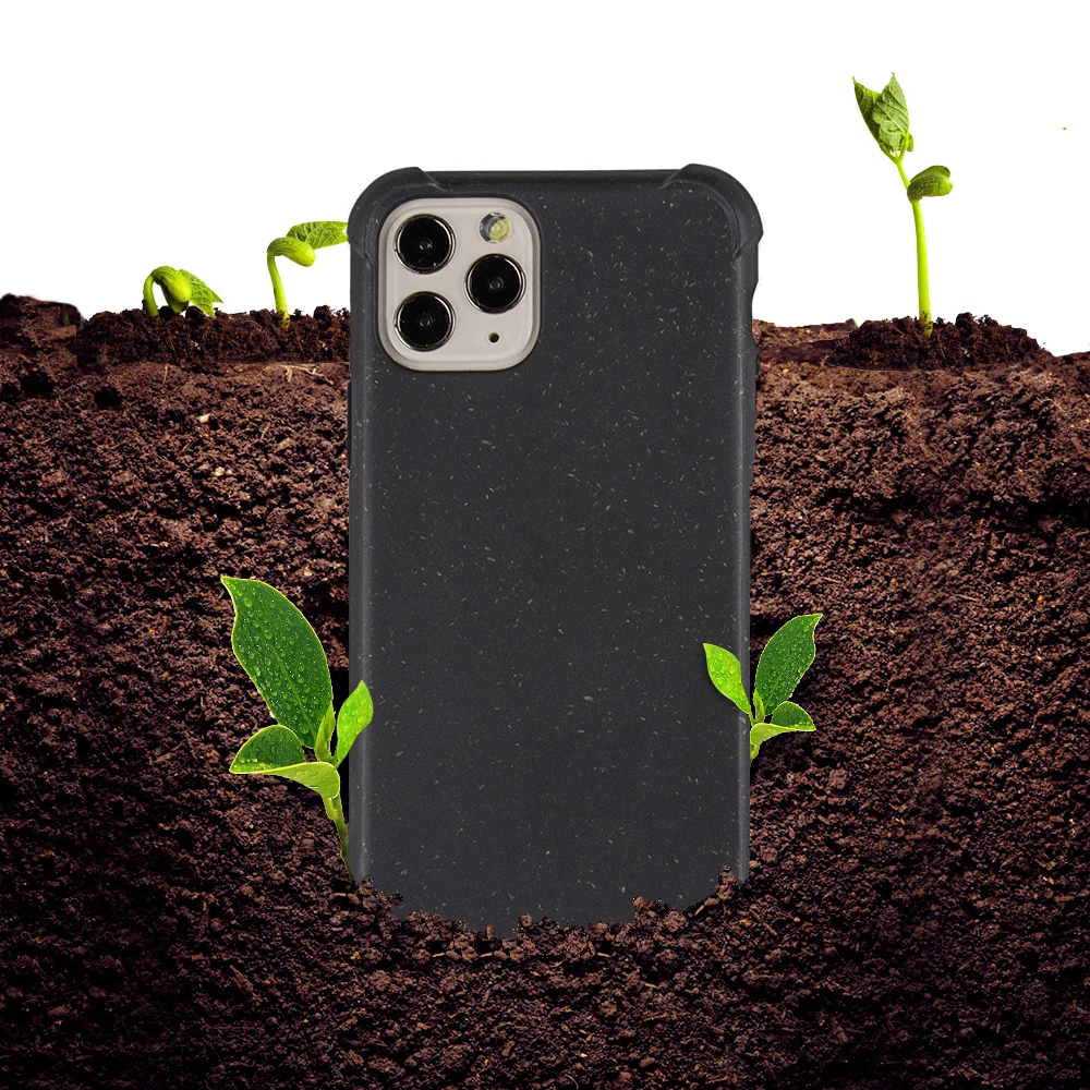 

100% Biodegradable Top Natural Material Environmental Protection Phone Case for iPhone 11, 6 colors
