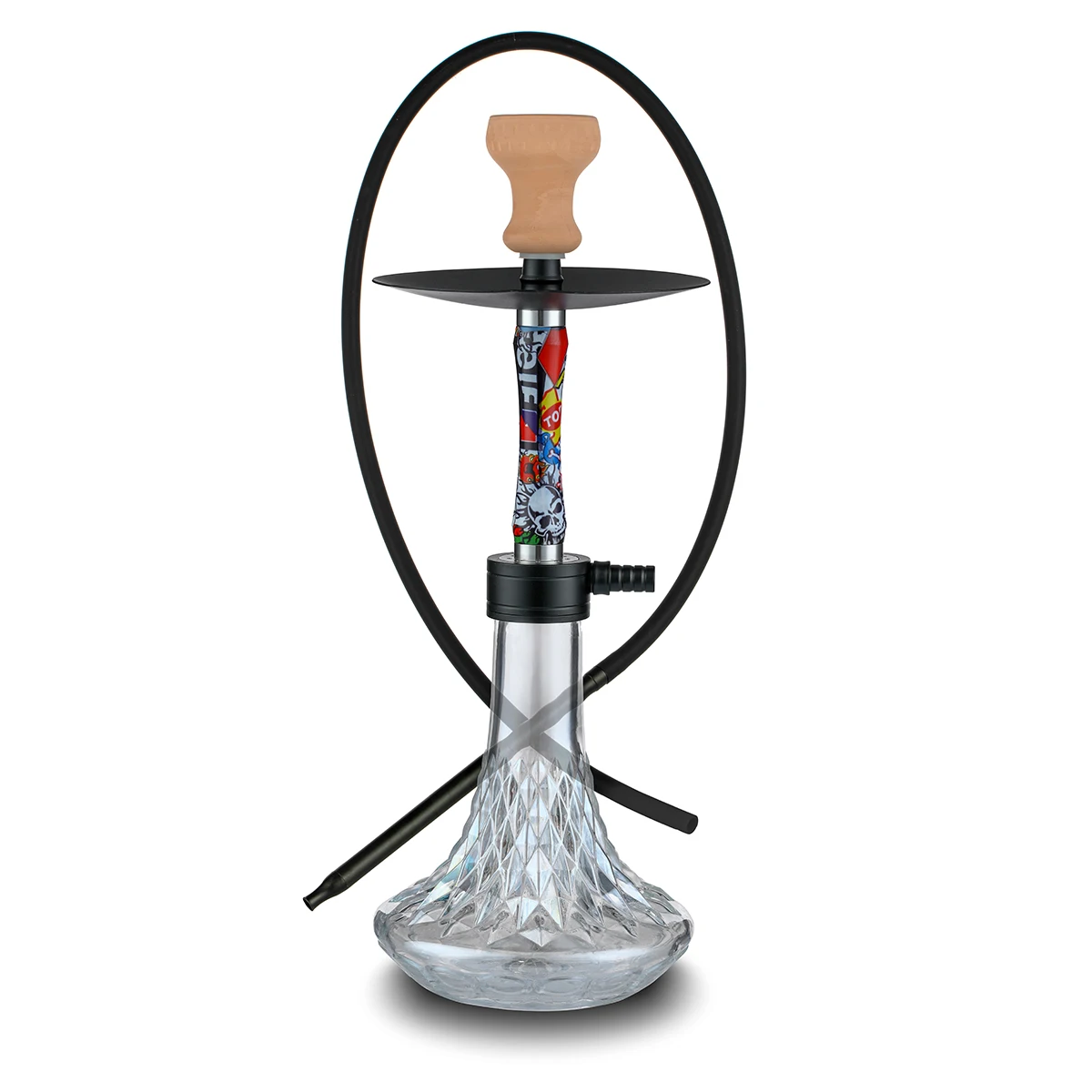 

2021 New Manufacture High Quality Large Size Aluminum Glass Luxury Smoking Hookah Shisha for Party Gift