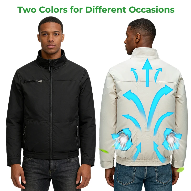1 MOQ Fast Cooling Air Conditioner Jacket Summer Workwear Fan Cooling Jacket With RoHS CE PSE Fan Cooling Jacket