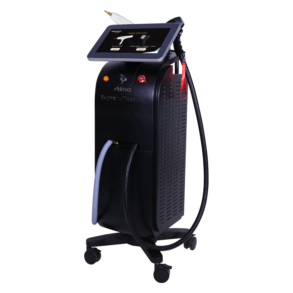 

2 in 1 Multi-functional ND YAG Laser Tattoo Removal Device 755 808 1064nm Diode Laser Hair Removal Soprano Titanium Laser