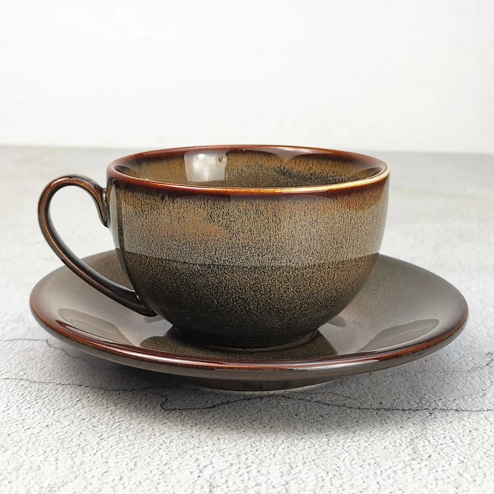

Hotsale Ceramic Mug Turkish Coffee Set Variable Glaze Luxury Coffe Cup Gift Set, Many colors