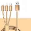 Factory Custom logo usb 3 In 1 Retractable usb cable portable charging cable