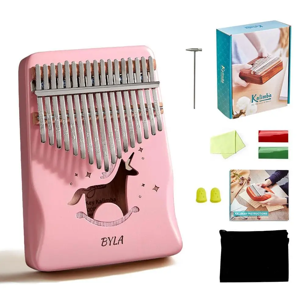 

Russia bet selling 17 tones kalimba thumb piano musical instruments for beginnor