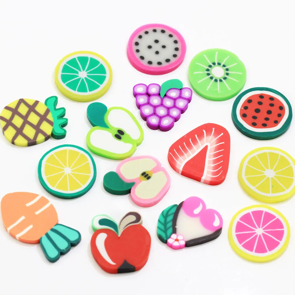 

Hot Selling 20MM 3D Strawberry Fruit Polymer Clay Slice Sprinkles For Scrapbooking Phone Case Fairy Garden Home Party Decoration