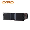 dual 8 inch line array speaker system with the amplifier and DP audio processor speaker sound system