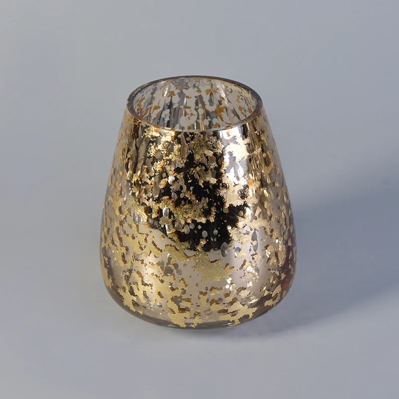 600ml Mercury Gold Glass Candle Holders Home Decor Wholesales