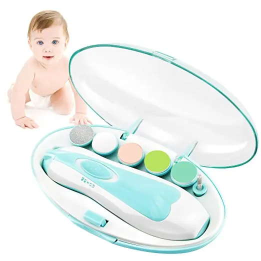 

Electric Baby Nail Trimmer - Safe Toenail and Fingernails Care Trim with LED Light for Infant Toddlers Kids Adults