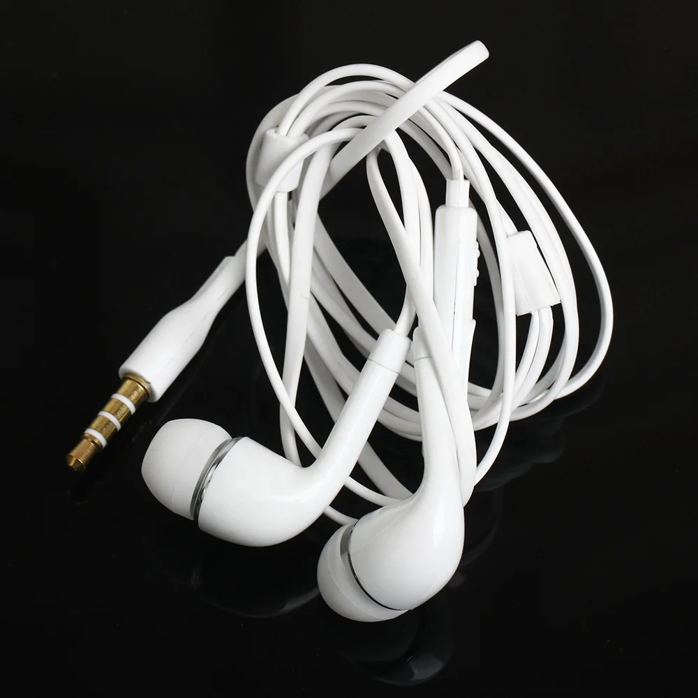 

J5 3.5mm Headphones Earphones with Mic Headset Headphone Hands Free Earbuds Universal For Xiaomi iPhone Samsung Note, White.black