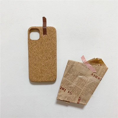 

High Quality Cork Pc wood protective phone cases for iphone 11 x xr wood case, 2 colors