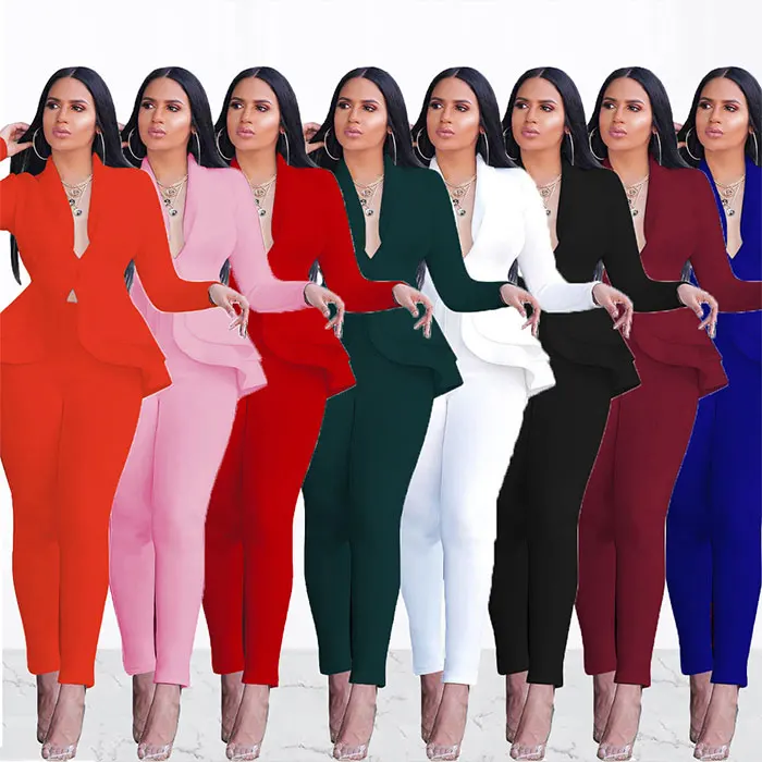 De Dos Piezas Estilo Pantalones Conjuntos Trajes De Mujer Oficina Chaqueta Trajes  Para Mujeres - Buy Las Mujeres Blazers Chaquetas De Las Mujeres,Americana Trajes  De Las Mujeres Product on Alibaba.com