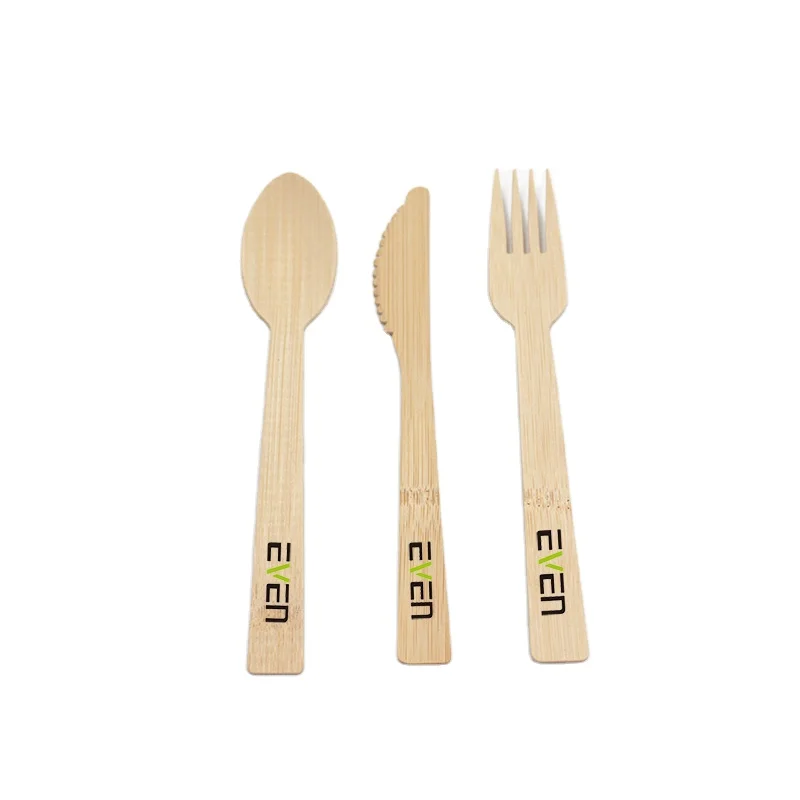 

Natural Disposable Bamboo Utensil Cutlery/Flatware Set With Bento Box, Natural color