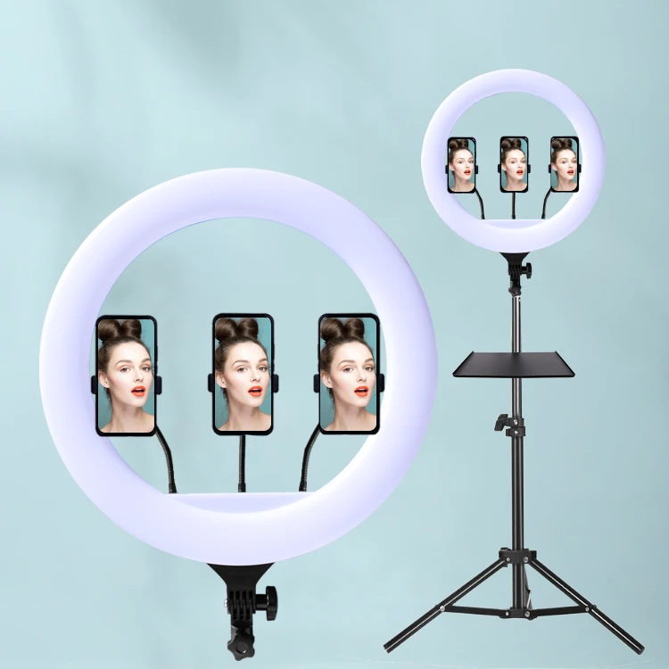 

High quality 60W Makeup Ringlight 18 inch Photography Lights Selfie Ring LED Light, Black