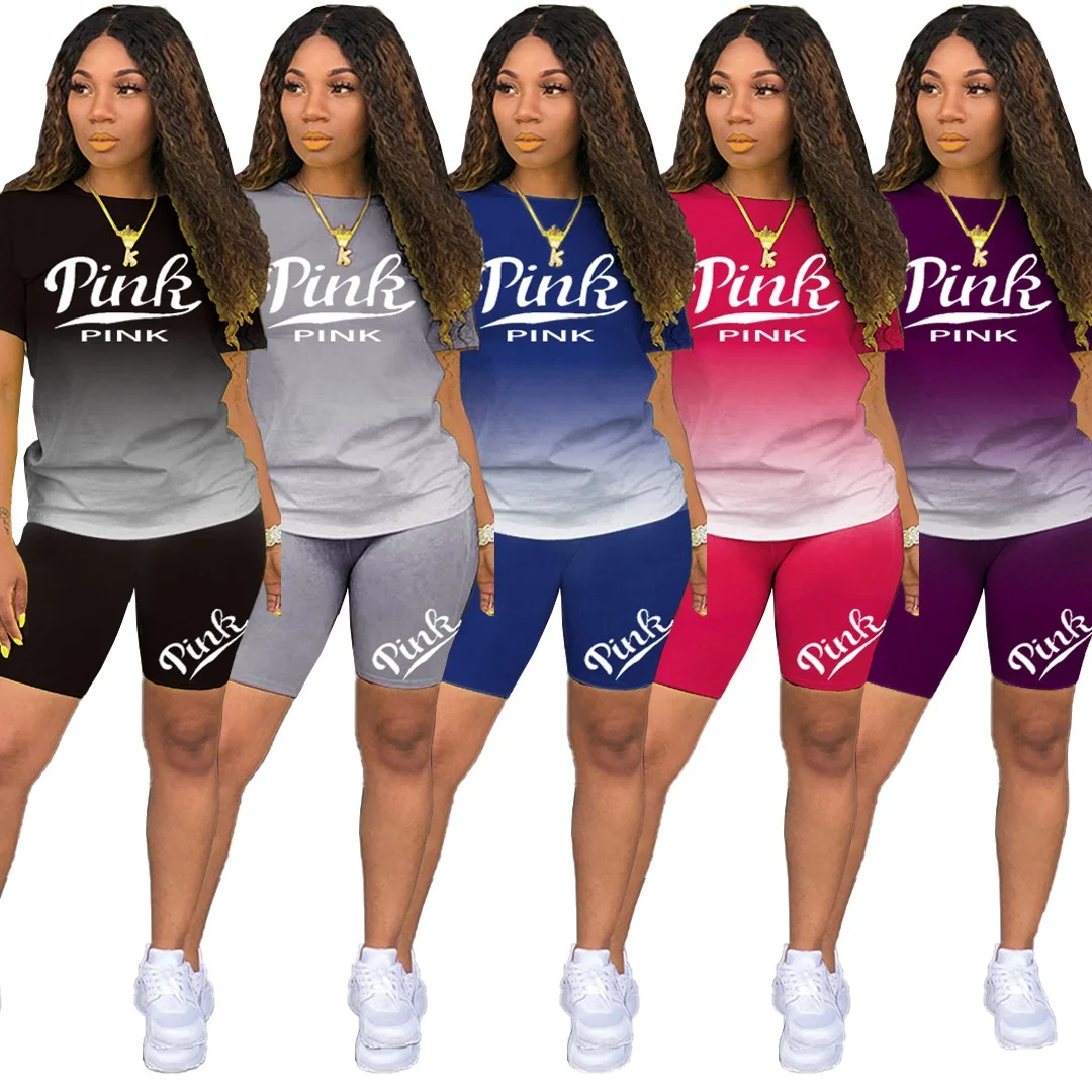 

MT118-9151 new arrival Short Sleeve short sets women two piece shirt and pants 2pc solid color print women cotton two piece set