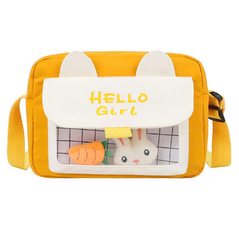 

2021 In Stock Nylon Bag Cross Body Handbags Kids White Messenger Bags, Custom