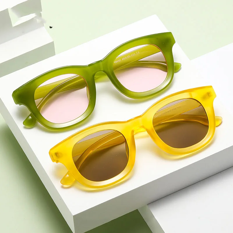 2023 sunglasses square small glasses women jelly color retro sunglasses women and men unisex uv block sun glasses